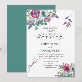 Einladung von Mint und Mauve Floral