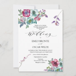 Einladung von Mint und Mauve Floral