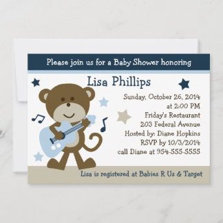 Einladung von Monkey Rocker Baby Shower