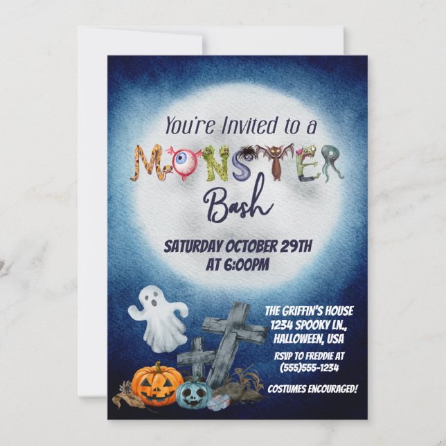 Einladung von Monster Bash (Vorderseite)