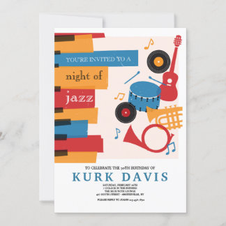 Einladung von Musikinstrumenten zum Geburtstag