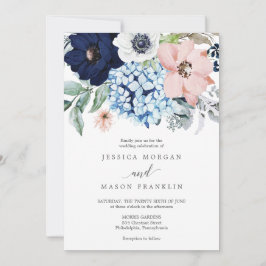 Einladung von Navy Blooms zur Hochzeit