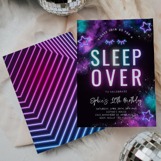 Einladung von Neon Sleepover | PARTY