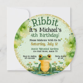 Einladung von niedlich Frog Birthday Party