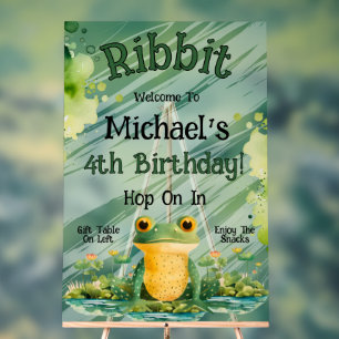 Einladung von niedlich Frog Birthday Party Acrylschild