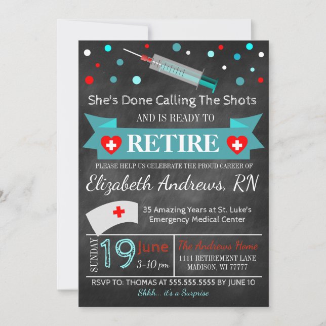 Einladung von Nurse Abschluss (Vorderseite)