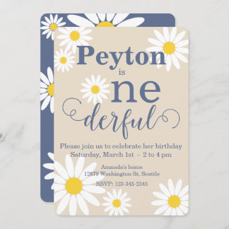 Einladung von Onederful Daisy zum ersten Geburtsta