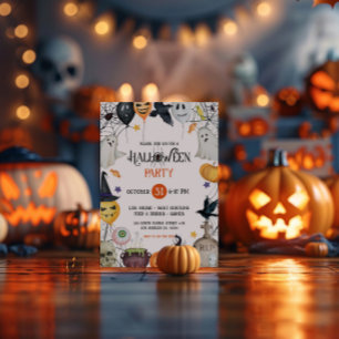 Einladung von Orange und Black Halloween-Party