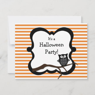 Einladung von Orangenstreifen-Halloween-Party - Sc