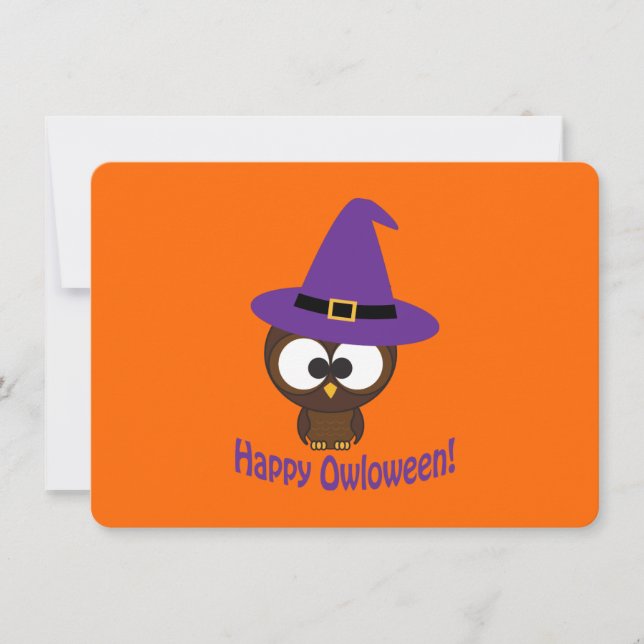 Einladung von Owl Witz Halloween-Party (Vorderseite)