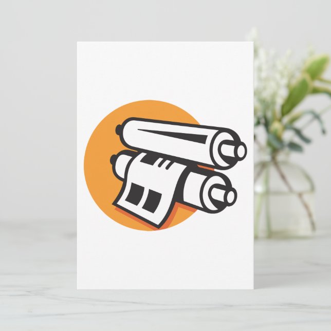 Einladung von Papierbildern (Stehend Vorderseite)