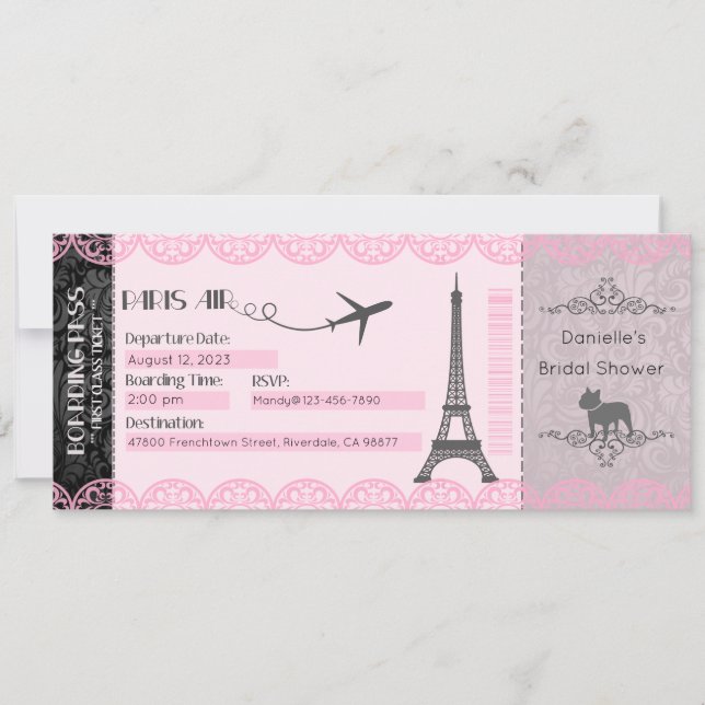 Einladung von Paris, Einladung zum Thema Paris, Ge (Vorderseite)