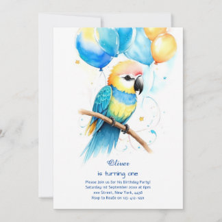 Einladung von Parrot zum ersten Geburtstag