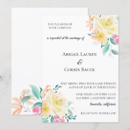 Einladung von Pastel Garden Floral Wedding