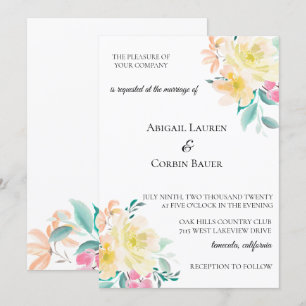 Einladung von Pastel Garden Floral Wedding