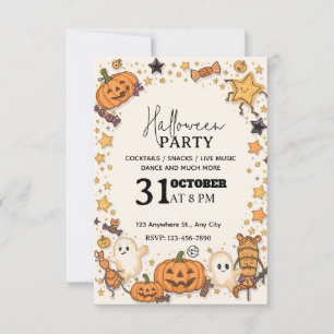 Einladung von Pastel Niedlich Halloween-Party - be