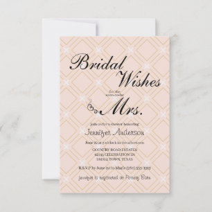 Einladung von Pastel Peach und Gold Bridal Brunch