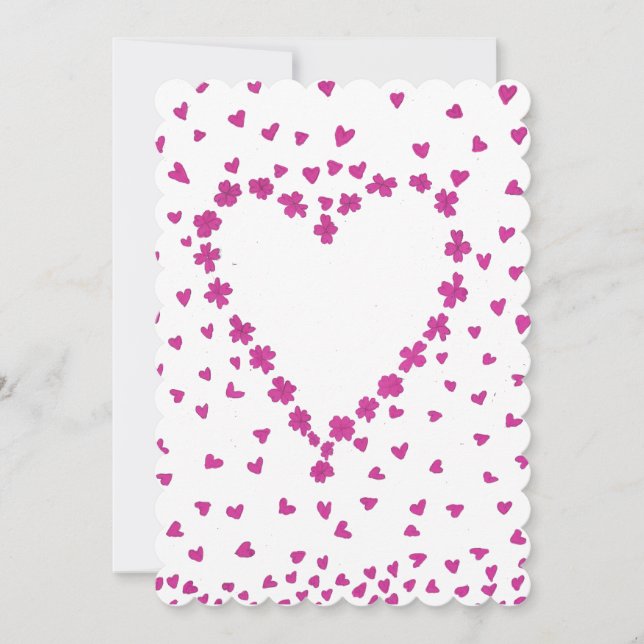 Einladung von Petal Heart (Vorderseite)