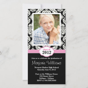 Einladung von Pink Black Abschluss Class 2012