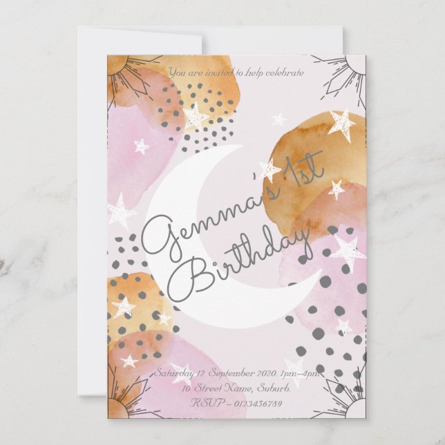 Einladung von Pink Moon (Vorderseite)