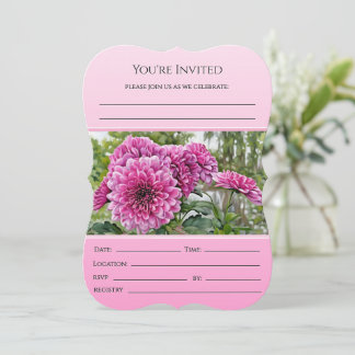 Einladung von Pink und Hübsch Floral Bridal