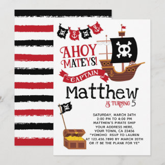 Einladung von Pirate Birthday