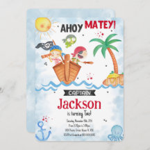 Einladung von Pirate Birthday