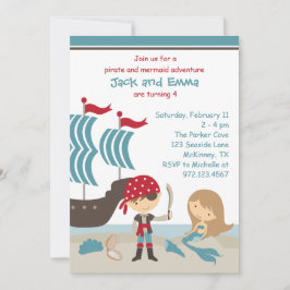 Einladung von Pirate und Mermaid