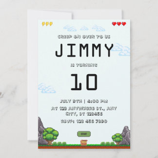 Einladung von Pixel Game Birthday