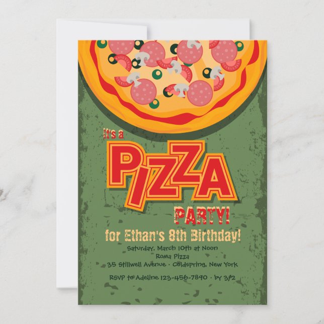 Einladung von Pizza Pie (Vorderseite)