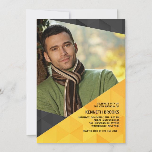 Einladung von Polygon Foto (Vorderseite)