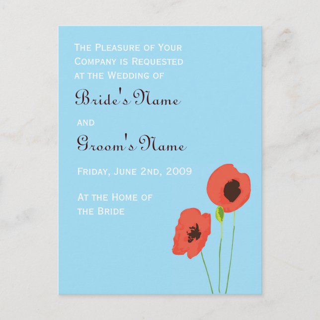 Einladung von Poppy (Vorderseite)