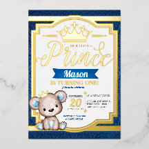 Einladung von Prince Birthday Foil