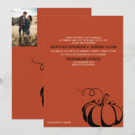 Einladung von Pumpkin Spice Hochzeit