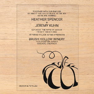 Einladung von Pumpkin Spice Hochzeit