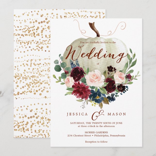 Einladung von Pumpkin zur Hochzeit - Hochzeit im H (Vorne/Hinten)