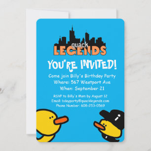 Einladung von Quack Legends zur Geburtstagsparty