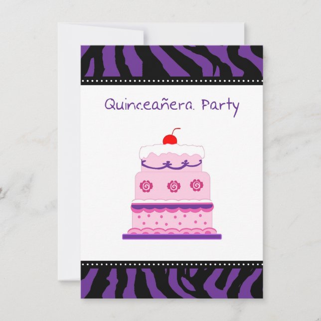 Einladung von Quinceanera (Vorderseite)