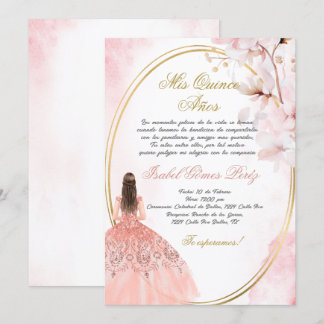 Einladung von Quinceanera auf Spanisch