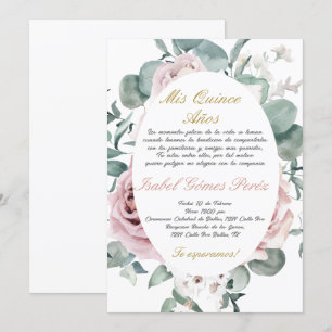 Einladung von Quinceanera auf Spanisch