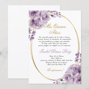 Einladung von Quinceanera auf Spanisch