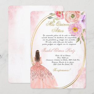 Einladung von Quinceanera auf Spanisch