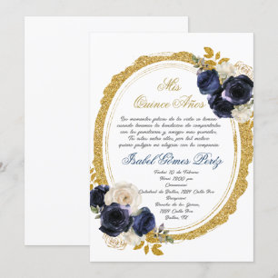 Einladung von Quinceanera auf Spanisch