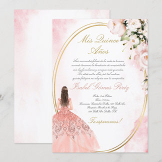 Einladung von Quinceanera auf Spanisch