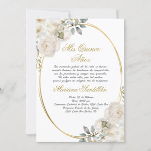 Einladung von Quinceanera auf Spanisch