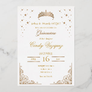 Einladung von Quinceanera Foil