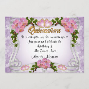 Einladung von Quinceanera zum 15. Geburtstag