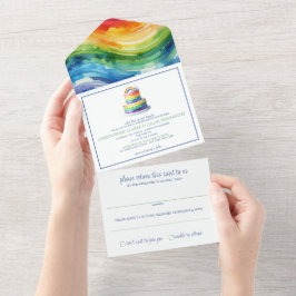 Einladung von Rainbow Cake Wedding