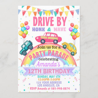 Einladung von Rainbow Drive By Birthday Parade