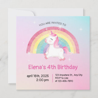 Einladung von Rainbow Unicorn